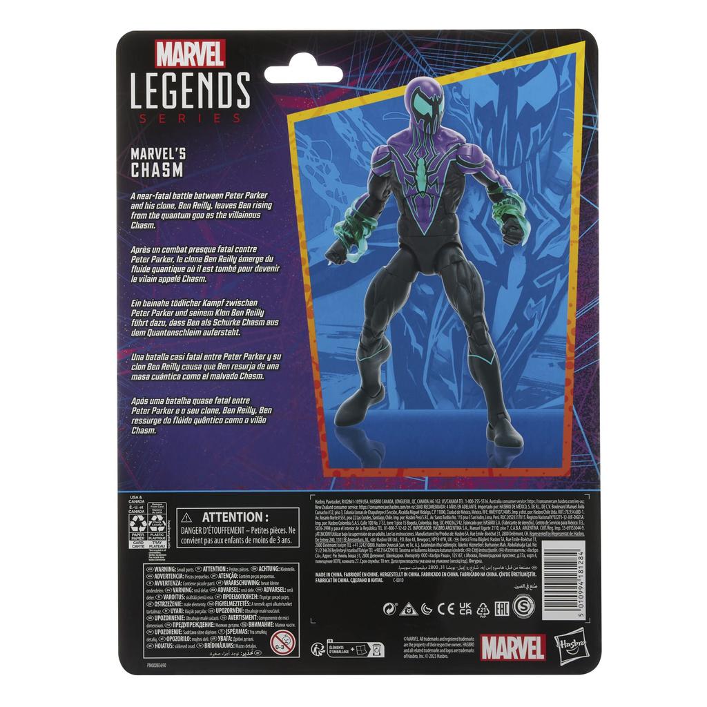 Hasbro Marvel Legends Серия Chasm Legends Фигурка действия с 2 аксессуарами Аутентичный Человек-паук 6 дюймов (15см) (F6568)