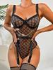 Стильное европейское и американское сексуальное женское боди из прозрачной сетки, нижнее белье