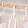 3шт креативные многофункциональные вращающиеся крючки с четырьмя когтями для подвешивания пальто, сумки для хранения шарфов, вешалки для шкафа, вешалки для дверного проема, сумки