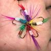Fly Fishing Flies Lure 5/10Pcs Fly Fishing Lures Bass Salmon Trout Flies Dry Fly Fishing Feather Bait Fishing Flies