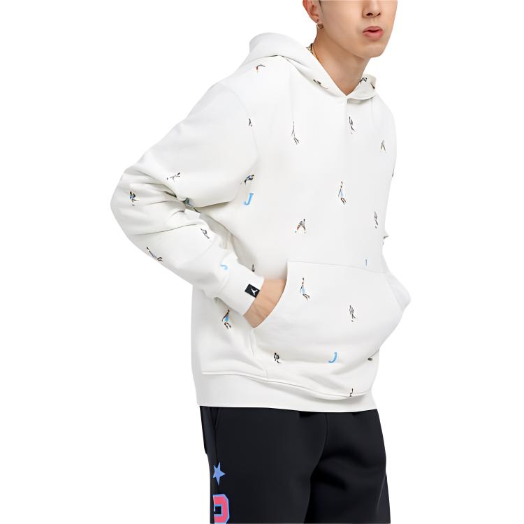 Jordan Sweatshirts Men's White Hooded Moderate DC9708-141