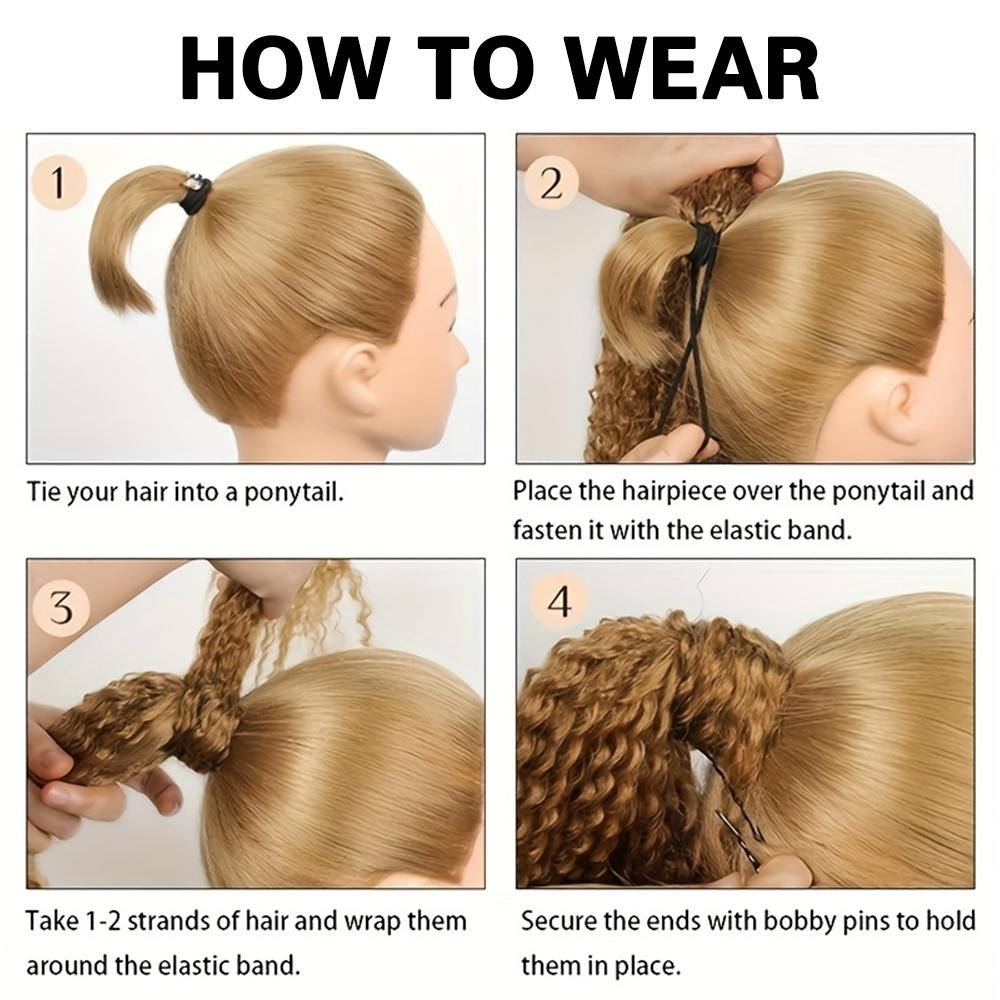 MISS WIG Синтетический длинный прямой вьющийся хвостик для наращивания волос резинка плетеный хвостик натуральный мягкий хвостик для женщин повседневная одежда