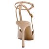 Zara Elegant Patent Leather Effect Open-Back Stiletto Heels 10.5cm Women Heels Beige 2233510