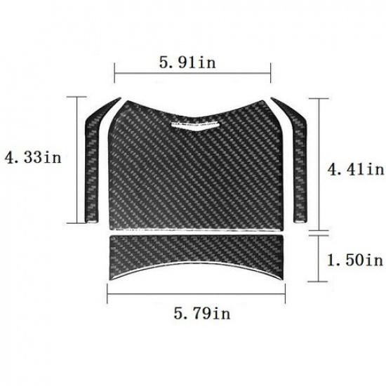 Панель отделки крышки отсека для хранения на центральной консоли из настоящего углеродного волокна для Cadillac CTS 2008-22