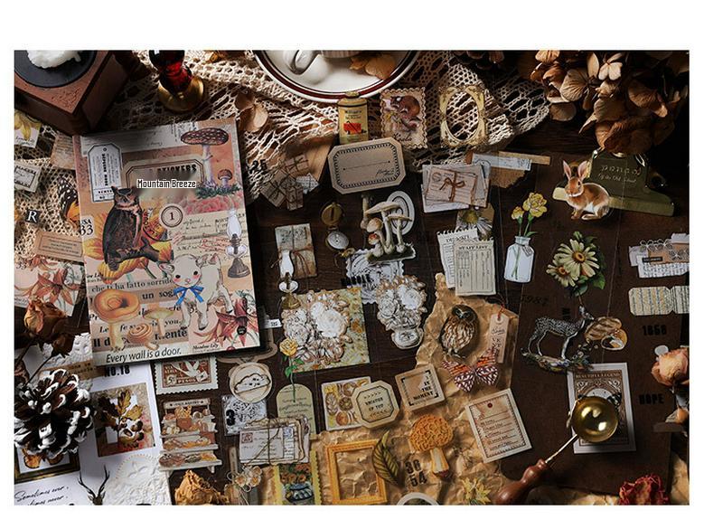 Infeel.Me Island Mountain Wind Series Sticker Book: DIY Journal Decoration - 4 Designs