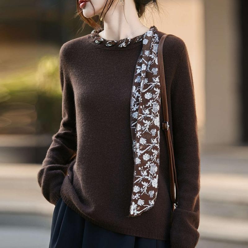 Women S Korean Style Wool Knit Neck Scarf Versatile Soft Scarf