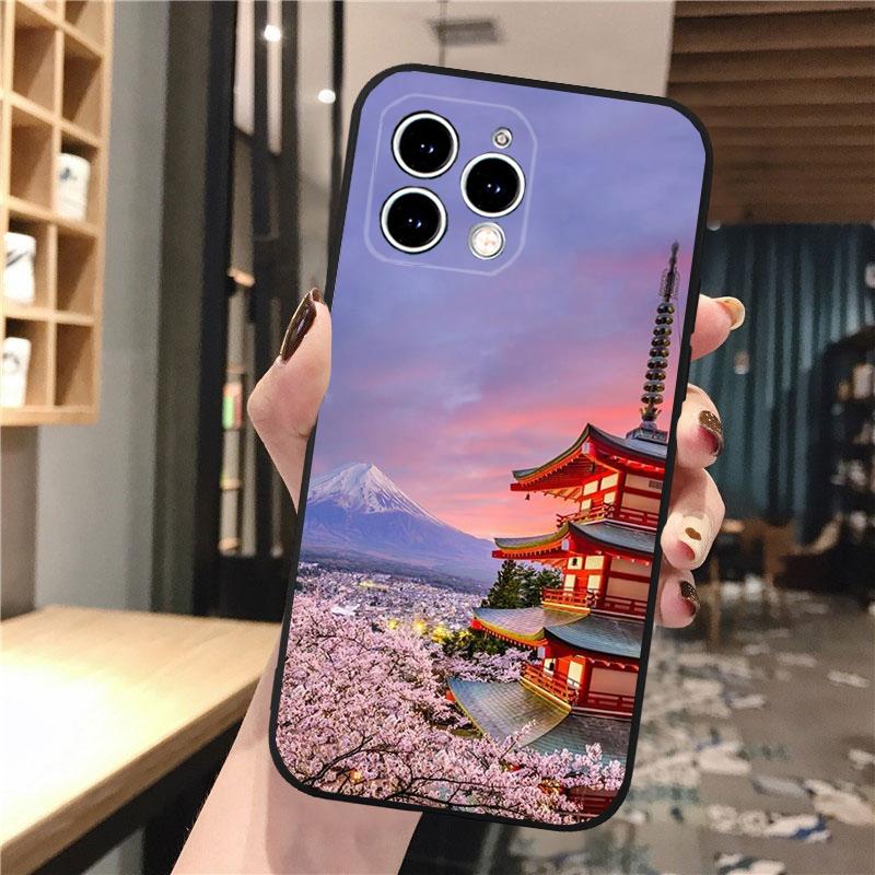 Чехол для телефона «Пейзажный вишневый цветок» для iPhone Samsung Galaxy Redmi Xiaomi Oppo OnePlus Note SA 7 8 9 10 11 12 13 14 20 21 22 23 53 54 Pro Max Ultra