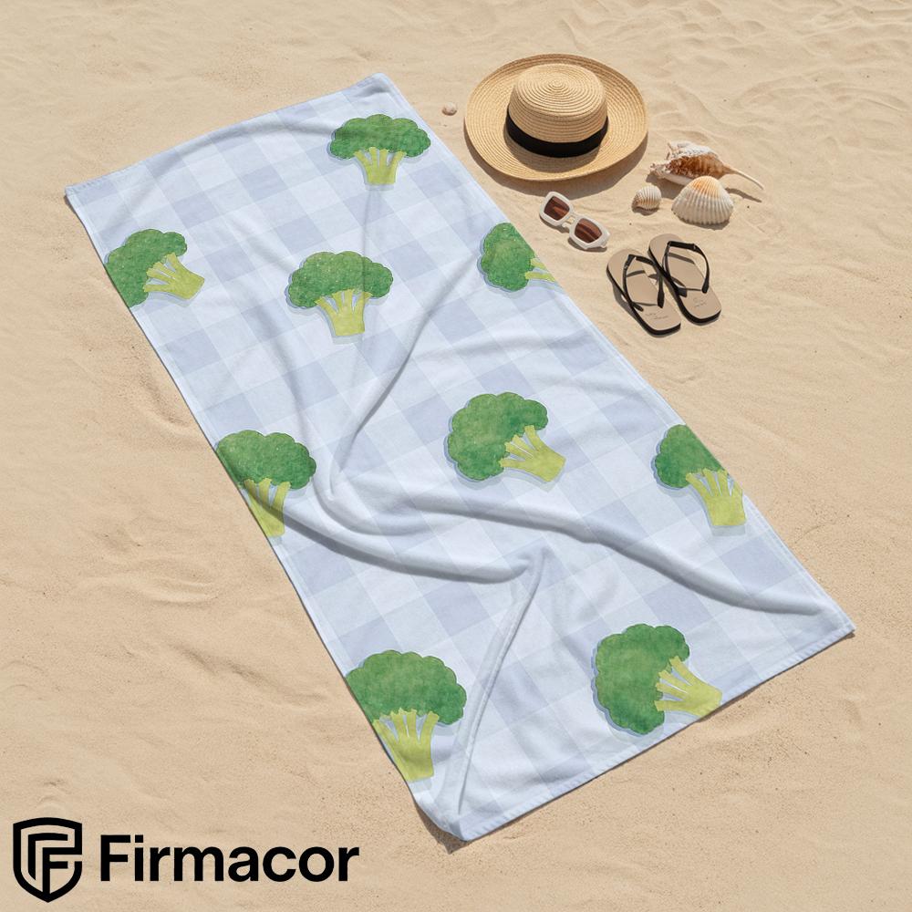 Broccoli Grid Cartoon Anime Beach Towel Microfiber Quick Dry Super Absorbent Soft Bath Towel for Kids Adults Travel