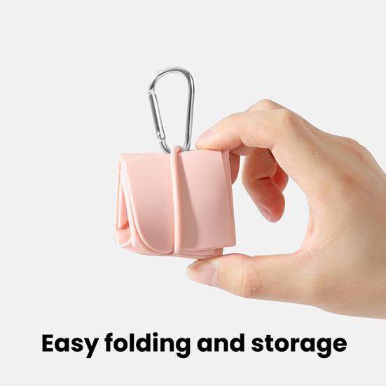 Силиконовая складная миска для домашних животных, портативная кормушка для собак 500 мл, нескользящая квадратная миска для кормления с карабином, многофункциональная дорожная миска для собак