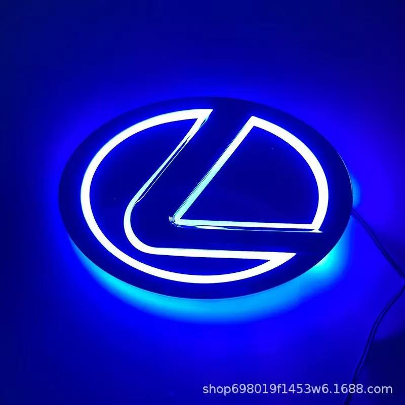 5D LED Car Light Logo Sticker Rear Emblem Badge for Lexus ES250 ES300 ES350 IS250 IS300 RX300 RX330 NX GS GX a - Auto Vehicle DeEE4