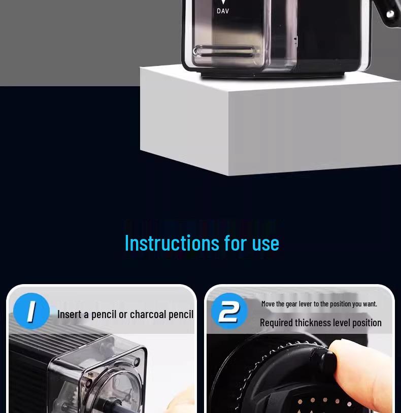 DAV Art V5V6 Hand-Crank Sketch Pencil Sharpener