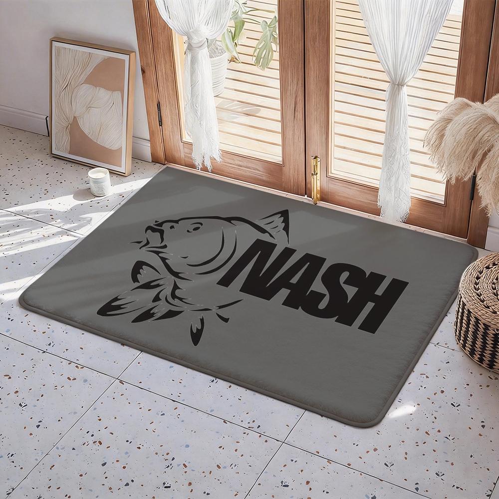 Brand N Nash Fishing Floor Mat Eco Flannel Doormat Non Slip Odorless Indoor Floor Rug Soft Short Plush Home Mat