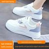 Women's Trendy White Sneakers 2025: Breathable, Thick-Soled Korean Style Casual Shoes