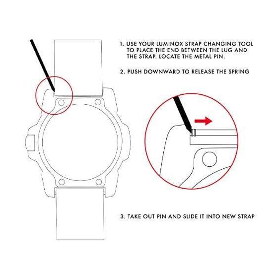 Б/у Luminox - Оригинальный ремешок для часов - Запасной ремешок 19 мм 20 мм