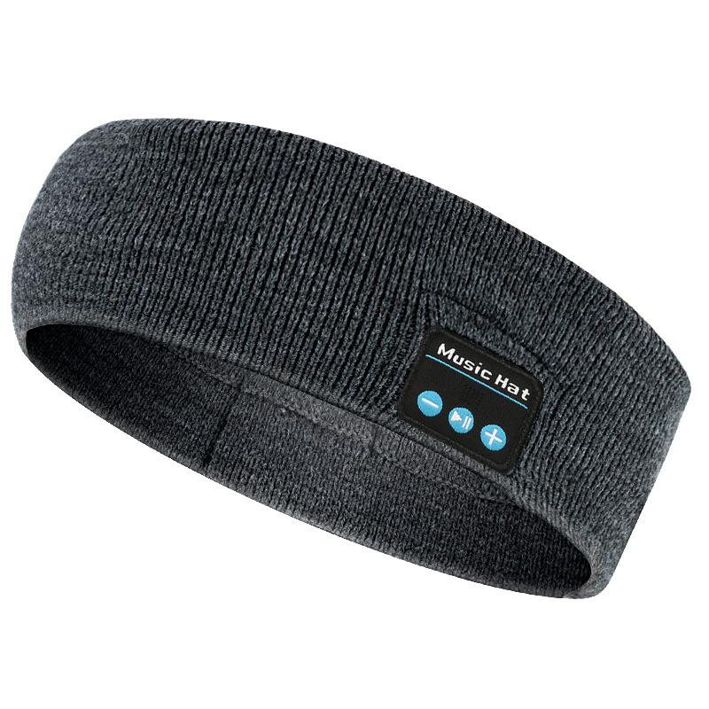 Wireless Bluetooth Headband Sports Sleep Headphones Soft Knit Music Headband Handsfree Headset with Mic for Workout Running Cycling