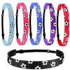 1pcs No Slip Sports Sweatband Football Printed Yoga Hair Band New Football Headband  Girls