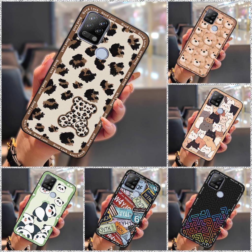 Грязеотталкивающий милый чехол для телефона Tecno Pova/LD7 Cartoon Silicone Full Cover Waterproof Soft Case Anti-Pil Protective