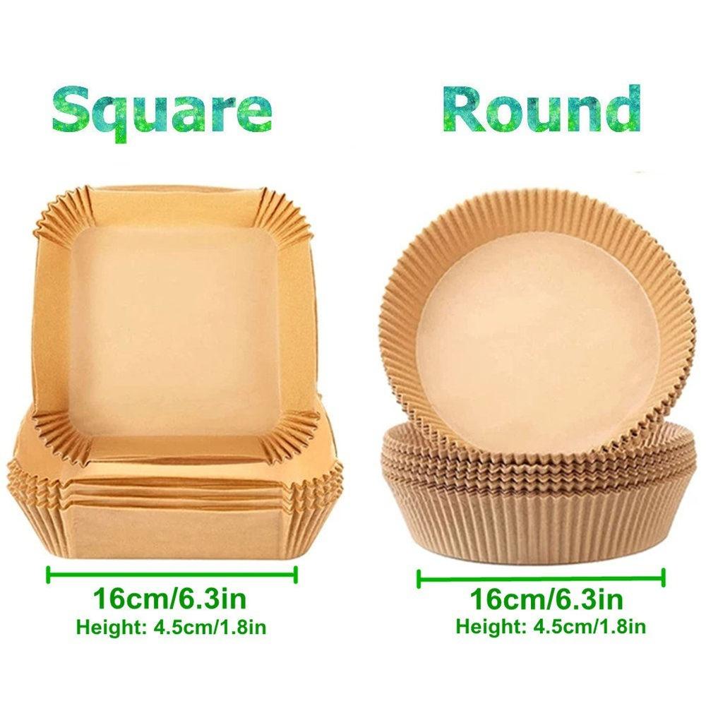 25/50/100 шт. одноразовая бумага для выпечки для фритюрницы, маслостойкая подкладка для корзины для пароварки, антипригарный противень из пергаментной бумаги, подставка для духовки, сковороды для барбекю, аксессуары