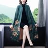 Deerskin Velvet Lace Long Windbreaker Jacket Autumn and Winter National Wind Women's Clothing