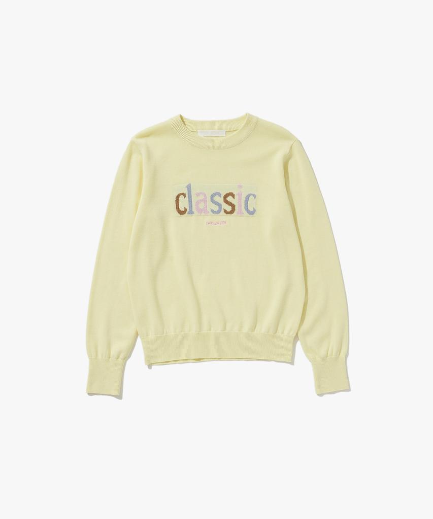 PLAC WOMEN Classic Jacquard Logo Knit Ivory