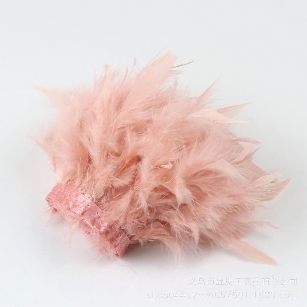 Feather Turkey Feather Lace Car Doll Decorative Fire Piece Cloth Edge Feather Handmade Dress Skirt Material