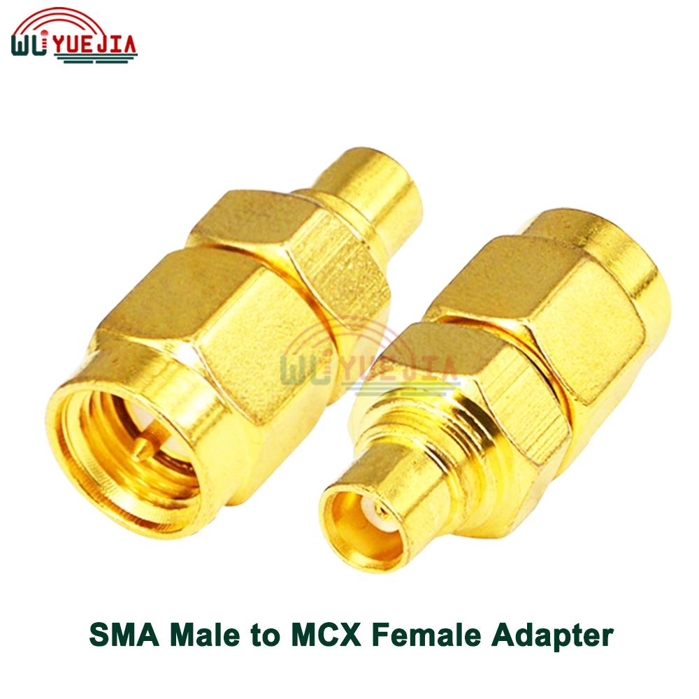 2 шт./лот RF-адаптер SMA на SMB/SMC/MCX/MMCX Штекер или Гнездо Прямой 50 Ом RF Коаксиальный Разъем Позолоченная Латунь