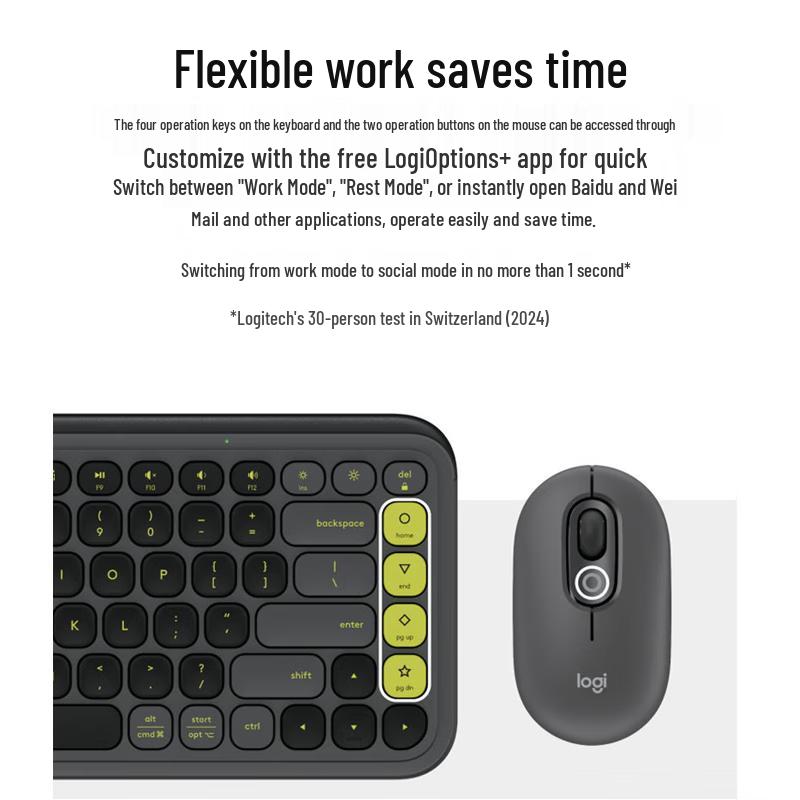 Комплект беспроводной клавиатуры и мыши Logitech POP ICON