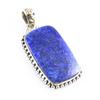 Natural Lapis Lazuli Gemstone 925 Solid Sterling Silver Gift Pendant 1.6" q9J36
