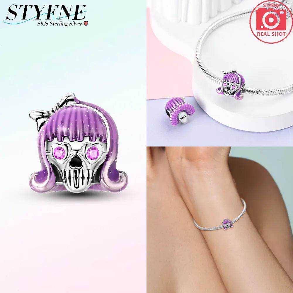 Anniversary Copper Halloween Series Charms Luminous Skull Lil Ghost Beads Fit Original Bracelet Women Fine Jewelry Gift