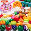 Разрезание игрушечной еды для детей, кухонные игрушки, ролевая игра, фрукты, овощи, пицца, торт, аксессуары, раннее образование, для игрушки для девочки