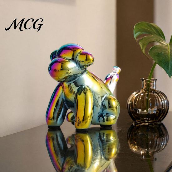 Elegant Holiday Decoration Nordic Animal Statue, Gold Elephant Monkey Rabbit Figurines, Luxury Home Art Piece Desk Decor for Bookshelf, Living