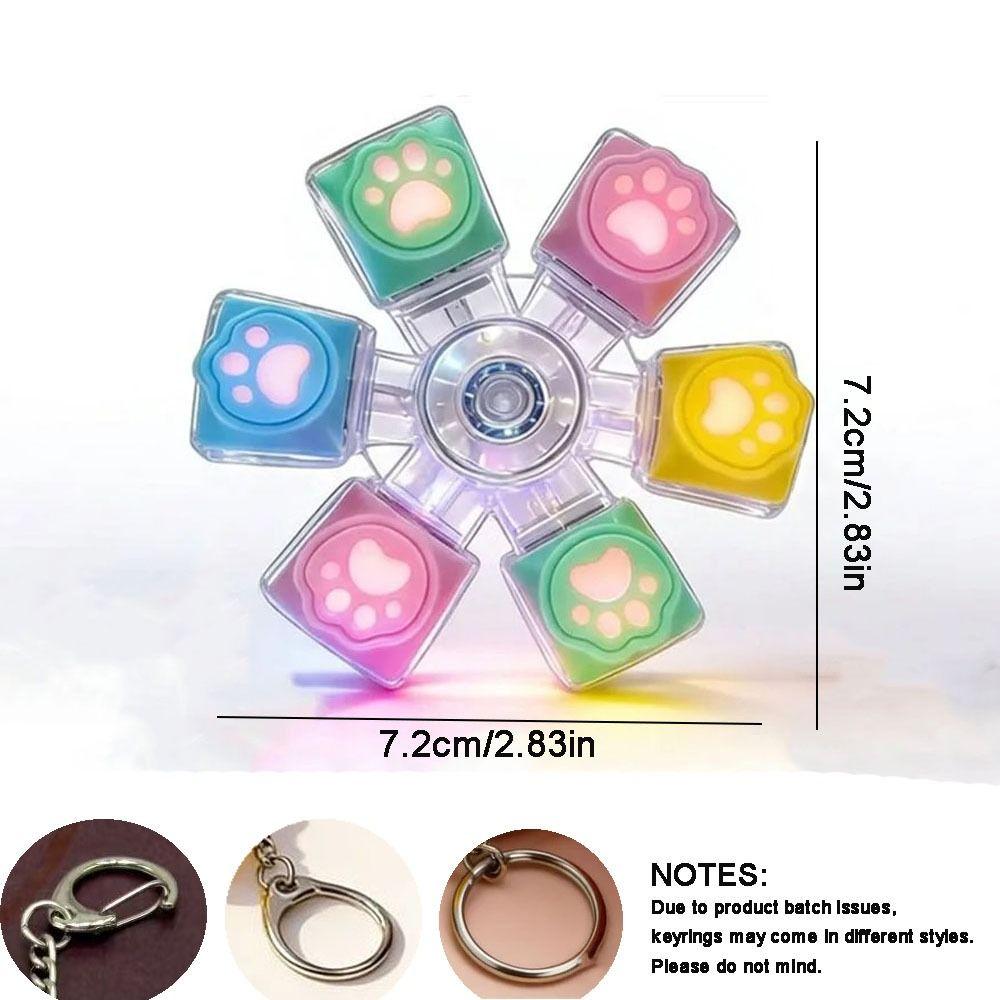 Relief Stress Keyboard Keychain 6 Keys Button Keyboard Clicker Toy Fidget Keychain For Gifts