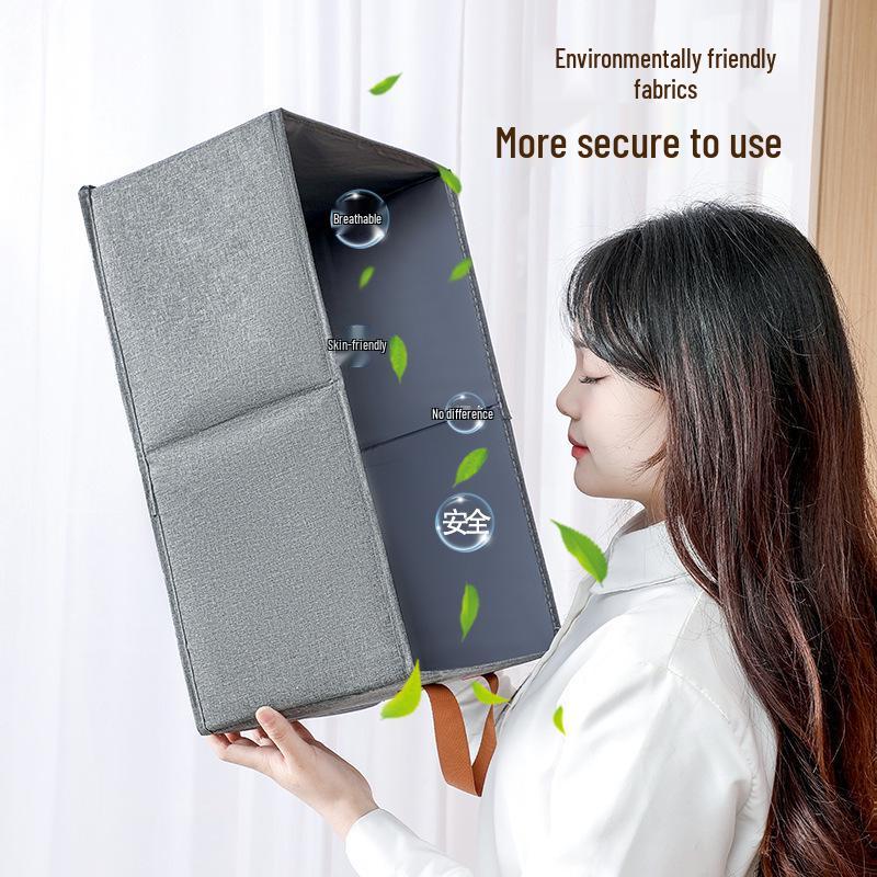 Складной органайзер из ткани с ионным стальным каркасом: Большой ящик для хранения одежды и книг.