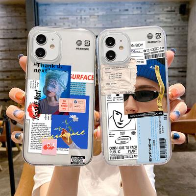 Модный чехол с лейблом для iPhone 11 13 14 15 Pro Max 12 XR X Xs 7 8 Plus 6s SE 13 Mini 14promax 13promax Мягкие TPU чехлы Funda