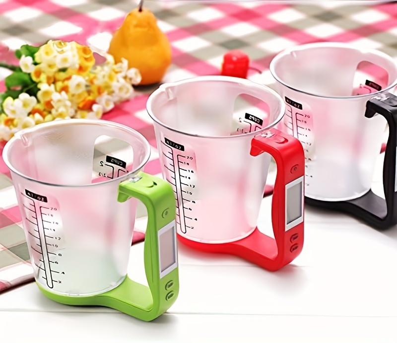 600ml Smart Measuring Cup with Thermometer , 6 in 1 Unit Conversion , Food Grade ABS Detachable Design , Real Time Monitoring from 0 to 40°C