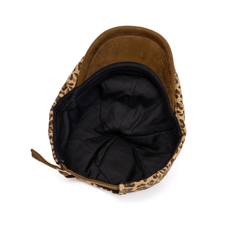 Винтажная кепка с леопардовым принтом, женский берет, кепка газетчика, кепка с козырьком