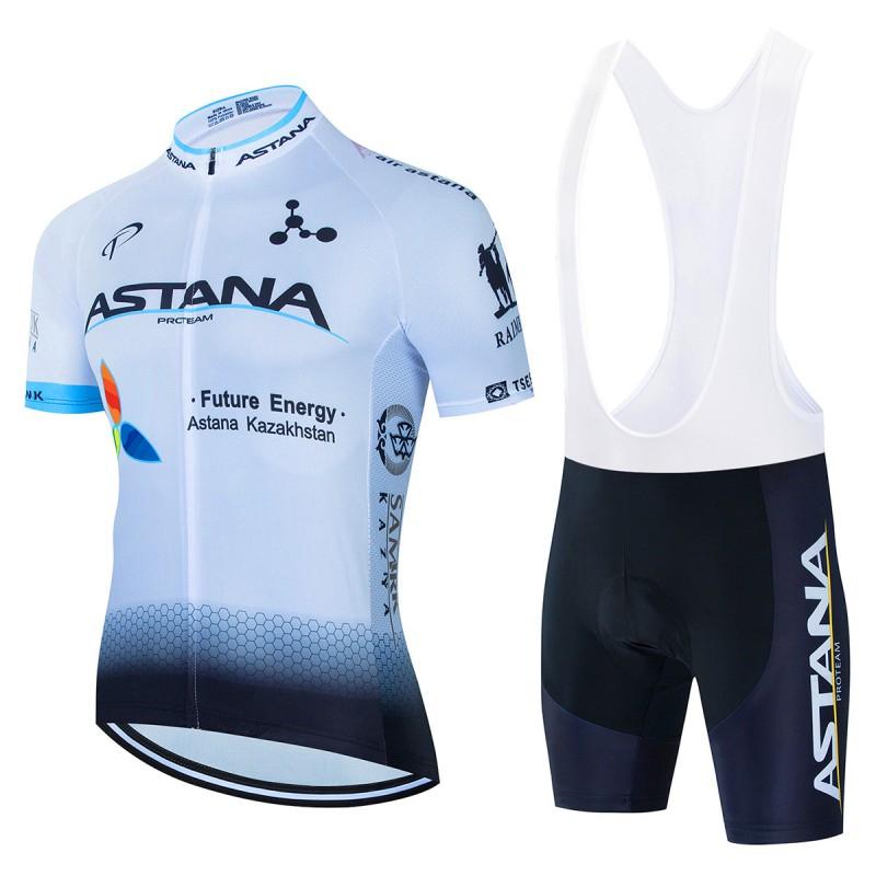 ASTANA Mens Cycling Jersey Set Short Sleeve Road Bike Kit Breathable Quick-Dry Lycra Performance Wear