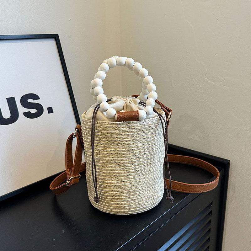 Straw Beading Shoulder and Crossbody Bags for Women Solid Sense of Luxury Grace Handbags Casual Fashion