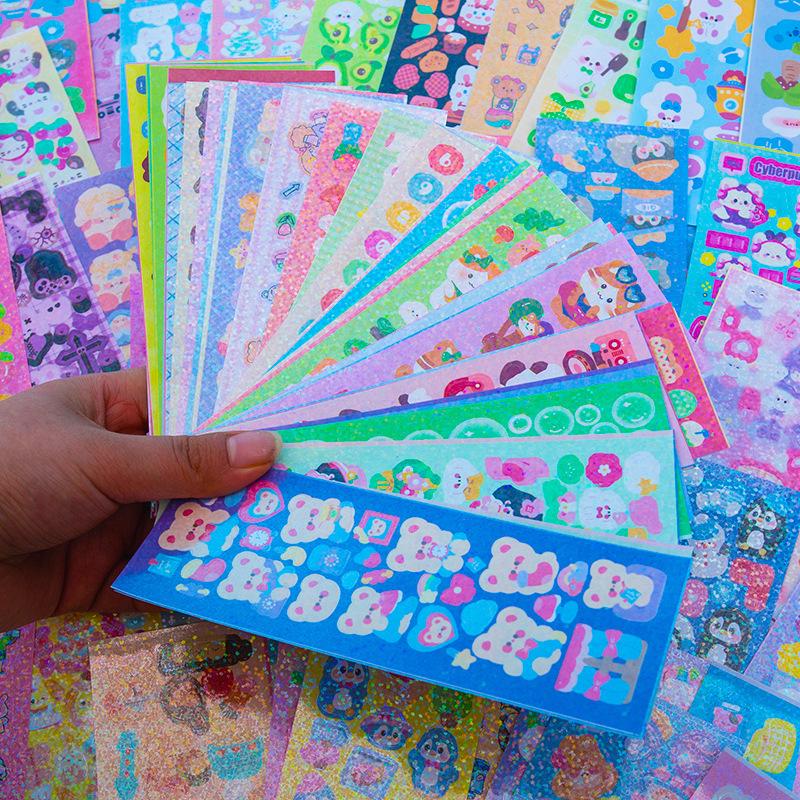 Набор лазерных стикеров в корейском стиле Guka из 200 штук - Случайный микс высокой ценности