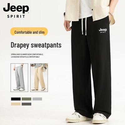 JEEP SPIRIT Мужские повседневные длинные брюки прямого кроя