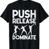Футболка с надписью Push Release Dominate Shot Put