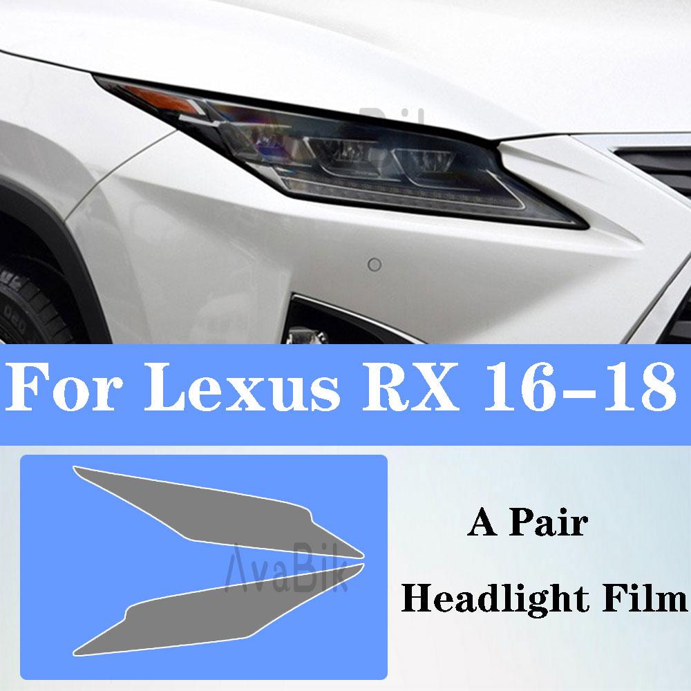 PPF for Lexus RX 2016- Smoked Black Pre-cutting Car Headlight Protective Film ppf Transparent TPU Anti-scratch Accessories