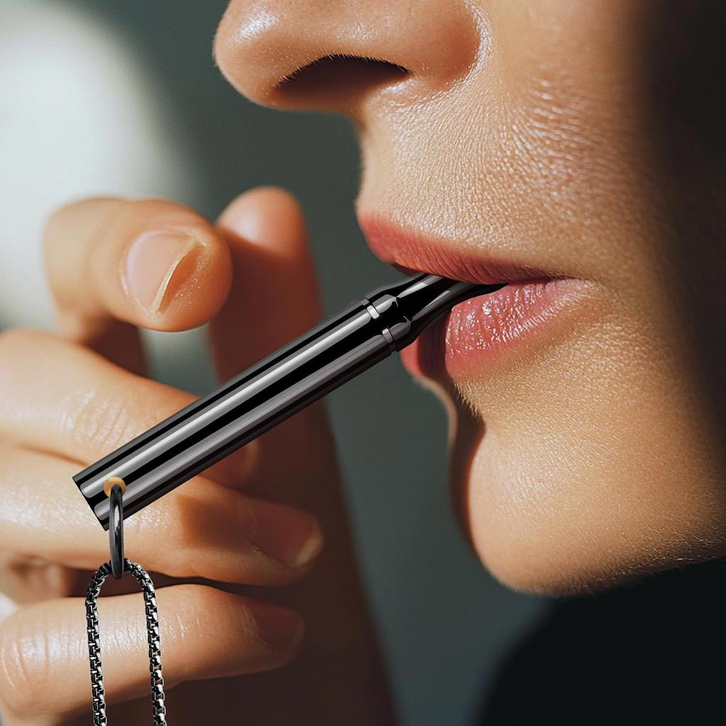 Дыхательное ожерелье для отказа от курения и вейпинга с сменными мятными картриджами из нержавеющей стали, антистрессовое ожерелье, без дыма