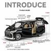 1/24 TOYOTA Alphard Luxury MPV литая модель автомобиля из сплава металла со звуком и светом коллекционирование хобби высокая имитационная модель подарок для мальчика