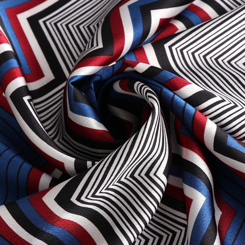 Vintage Wrist Wrap Head-Neck Tie Hair Band Silk Feel Satin Bandana Women Square Scarf Handkerchief