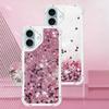 For iPhone 16 TPU Case Glitter Quicksand Shockproof Phone Back Cover