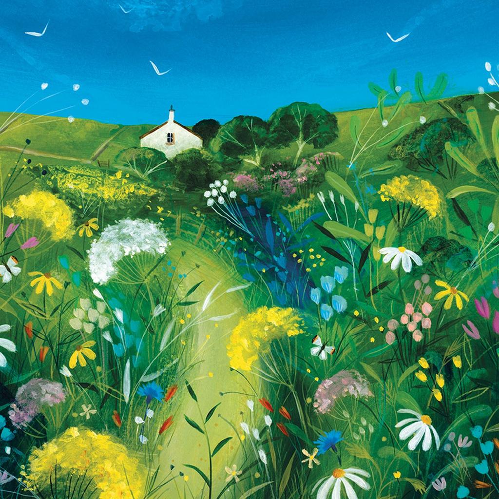 Печать на холсте Julia Crossland Meadow Cottage в рамке