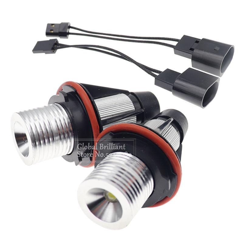 2 шт. светодиодные габаритные огни «ангельские глазки» для BMW E39 E53 E60 E61 E63 E64 E65 E66 E87 525i 530i xi 545i M5 без ошибок 2x5 Вт