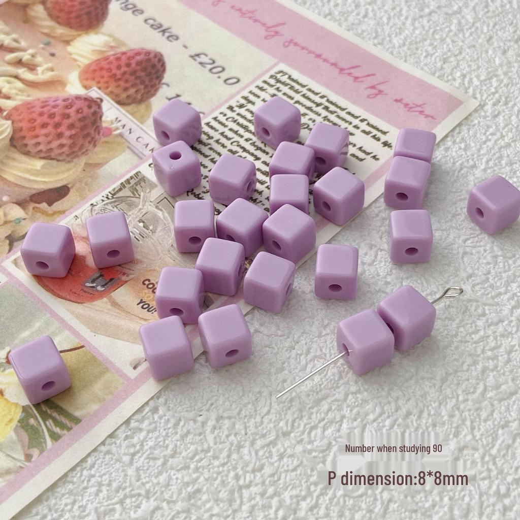 Квадратные акриловые бусины однотонного цвета: Аксессуары для украшений своими руками, цепочки для телефонов, заколки для волос и серьги