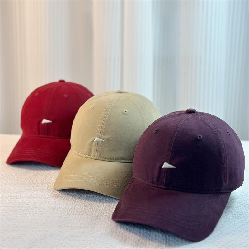 New embroidered inverted triangle baseball cap children spring and summer widened outdoor sunshade cap men's tide